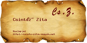 Csintó Zita névjegykártya
