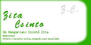 zita csinto business card